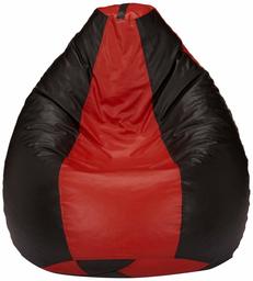 Amazon Brand - Solimo XXL Bean Bag Cover Without Beans (Red and Black)