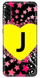 Amazon Brand - Solimo Designer Heart Pattern Alphabet-J 3D Printed Hard Back Case Mobile Cover for Samsung Galaxy A50s