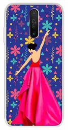 Amazon Brand - Solimo Designer Multicolor Girl Blue Flower Design Printed Soft Back Case Mobile Cover for Poco X2 / Xiaomi Redmi K30