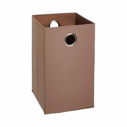 Amazon Brand - Solimo Premium Foldable Cotton Laundry Hamper, Brown