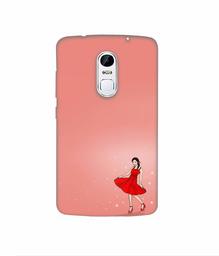 Amazon Brand - Solimo Designer Red Dress Lady 3D Printed Hard Back Case Mobile Cover for Lenovo Vibe X3