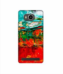 Amazon Brand - Solimo Designer Green and Orange Glass Color 3D Printed Hard Back Case Mobile Cover for Lenovo A7700