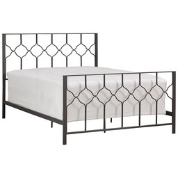 Amazon Brand – Stone & Beam Ainsley Geometric Steel Bed Frame - Queen Size - Grey