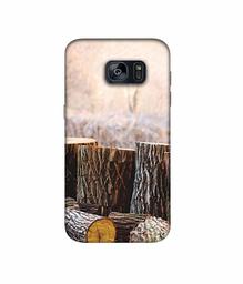 Amazon Brand - Solimo Designer Wood logs 3D Printed Hard Back Case Mobile Cover for Samsung Galaxy S7 Edge