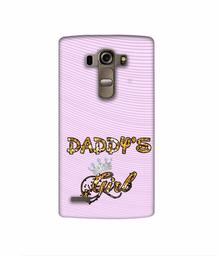 Amazon Brand - Solimo Designer Daddy's Girl in Glitter Pattern 3D Printed Hard Back Case Mobile Cover for LG G4 Stylus