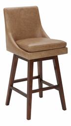 Amazon Brand – Stone & Beam Alaina Contemporary Leather High-Back Swivel Seat Bar Stool, 43