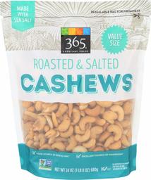 365 Everyday Value, Cashews, Roasted & Salted, 24 oz