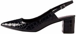 Amazon Brand - find. Block Heel Point Toe Sling Back, Blau Navy), US 8.5