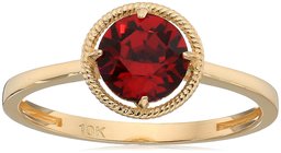 10k Gold Swarovski Crystal July Birthstone Ring, Size 6