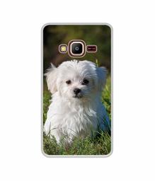 Amazon Brand - Solimo Designer White Dog UV Printed Soft Back Case Mobile Cover for Samsung Z2