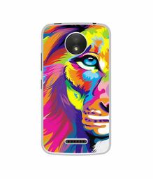 Amazon Brand - Solimo Designer Funny Cat Pattern Print UV Printed Soft Back Case Mobile Cover for Motorola Moto C Plus