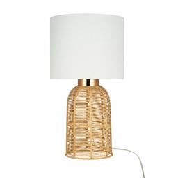 Amazon Brand – Stone & Beam Contemporary Rattan Table Lamp, LED Bulb Included, 22