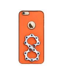 Amazon Brand - Solimo Designer Number Eight 3D Printed Hard Back Case Mobile Cover for Apple iPhone 6 / 6S (Logo Cut)