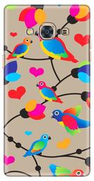 Amazon Brand - Solimo Designer Flycatchers Birds Bronze Patterns Design 3D Printed Hard Back Case Mobile Cover for Samsung Galaxy J3 Pro