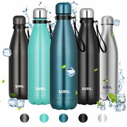 UMI. by Amazon - Borraccia Termica, 750ml Bottiglia Acqua in Acciaio Inox, Senza BPA, 24 Ore Freddo & 12 Caldo, Borracce per Scuola, Sport, All'aperto, Palestra, Yoga (Blu)