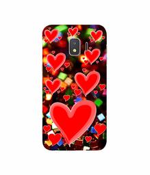 Amazon Brand - Solimo Designer Heart Texture on Glitters 3D Printed Hard Back Case Mobile Cover for Samsung Galaxy J2 Core