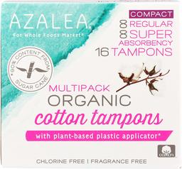 Azalea, Organic Cotton Tampons With Plant-Based Plastic Applicator, Regular & Super, 16 ct