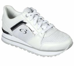 Concept 3 by Skechers Surprise Hit Lace-up Fashion Sneaker, White/Silver, UK 4.5