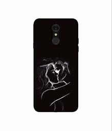 Amazon Brand - Solimo Designer Kissing Couple 3D Printed Hard Back Case Mobile Cover for LG Q7