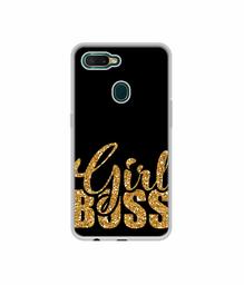 Amazon Brand - Solimo Designer Sparkle Girl Boss UV Printed Soft Back Case Mobile Cover for Oppo A7