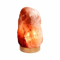 AmazonBasics Natural Himalayan Salt Lamp, Wood Base with Dimmer Switch - Crystal Pink, 5-7 Pounds