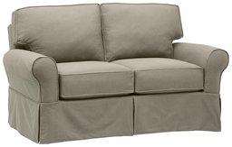 Amazon Brand – Stone & Beam Carrigan Modern Loveseat Sofa Couch with Slipcover, 68