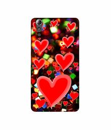 Amazon Brand - Solimo Designer Heart Texture on Glitters 3D Printed Hard Back Case Mobile Cover for Lenovo A6000 / A6000 Plus