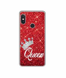 Amazon Brand - Solimo Designer Queen On Red Glitter UV Printed Soft Back Case Mobile Cover for Mi Redmi Note 5 Pro