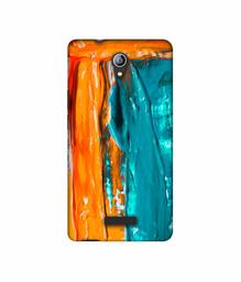 Amazon Brand - Solimo Designer Gold Yellow and Sky Blue Paint 3D Printed Hard Back Case Mobile Cover for Micromax Canvas Pace 4G Q416