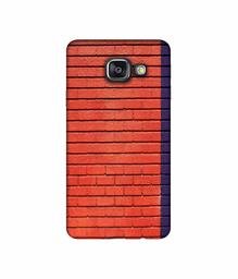 Amazon Brand - Solimo Designer Red and Purple Brick 3D Printed Hard Back Case Mobile Cover for Samsung Galaxy A3 (2016)