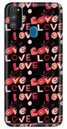 Amazon Brand - Solimo Designer Love Pattern Design 3D Printed Hard Back Case Mobile Cover for Samsung Galaxy M21 / M30s