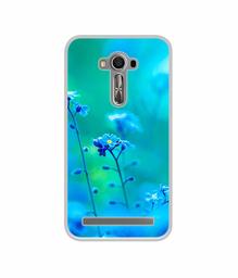 Amazon Brand - Solimo Designer Blue Flower UV Printed Soft Back Case Mobile Cover for Asus Zenfone 2 Laser ZE550KL