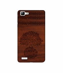 Amazon Brand - Solimo Designer Engraved Patten 3D Printed Hard Back Case Mobile Cover for Vivo V1