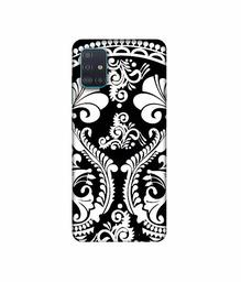 Amazon Brand - Solimo Designer Round White Rangoli 3D Printed Hard Back Case Mobile Cover for Samsung Galaxy A51