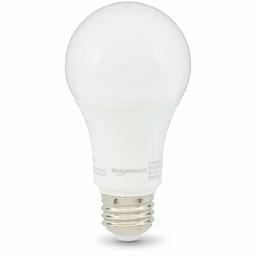 AmazonBasics – Bombilla LED equivalente a no regulable, 10.000 horas de vida útil, A19 (enchapada)