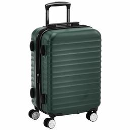 AmazonBasics Valise rigide à roulettes pivotantes de qualité avec serrure TSA intégrée - 55 cm, Vert