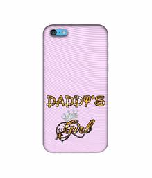 Amazon Brand - Solimo Designer Daddy's Girl in Glitter Pattern 3D Printed Hard Back Case Mobile Cover for Apple iPhone 5C