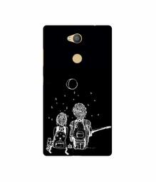 Amazon Brand - Solimo Designer Couples Sitting at Dark 3D Printed Hard Back Case Mobile Cover for Sony Xperia L2