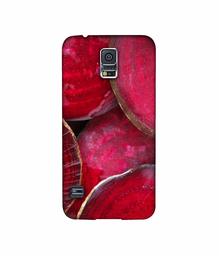 Amazon Brand - Solimo Designer Red Texture 3D Printed Hard Back Case Mobile Cover for Samsung Galaxy S5 i9600