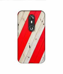 Amazon Brand - Solimo Designer Red and Cream Color Wood 3D Printed Hard Back Case Mobile Cover for Gionee A1