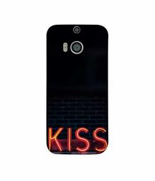 Amazon Brand - Solimo Designer Kiss 3D Printed Hard Back Case Mobile Cover for HTC One M8