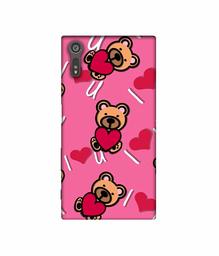 Amazon Brand - Solimo Designer Heart Holding Bear 3D Printed Hard Back Case Mobile Cover for Sony Xperia XZ Dual