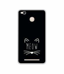 Amazon Brand - Solimo Designer Meow UV Printed Soft Back Case Mobile Cover for Mi Redmi 3S Prime