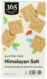 365 by Whole Foods Market, Gluten Free Almond & Sunflower Seed Flour Crackers, Himalayan Salt, 4 Ounce