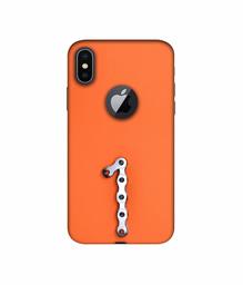 Amazon Brand - Solimo Designer Number One 3D Printed Hard Back Case Mobile Cover for Apple iPhone X (Logo Cut)