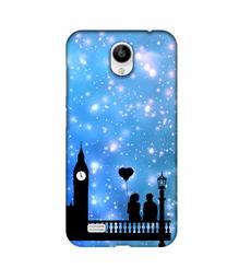 Amazon Brand - Solimo Designer Love Couple Vector 3D Printed Hard Back Case Mobile Cover for Vivo Y21L