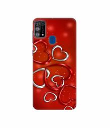 Amazon Brand - Solimo Designer Hearts 3D Printed Hard Back Case Mobile Cover for Samsung Galaxy M31