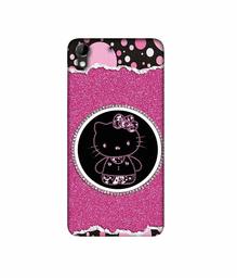 Amazon Brand - Solimo Designer Kitty with Glitter 3D Printed Hard Back Case Mobile Cover for HTC Desire 728G