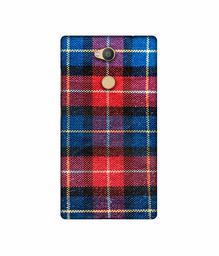 Amazon Brand - Solimo Designer Check Cloth 3D Printed Hard Back Case Mobile Cover for Sony Xperia L2