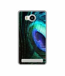 Amazon Brand - Solimo Designer Peacock Feather UV Printed Soft Back Case Mobile Cover for Lenovo A7700